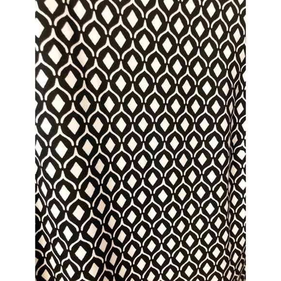 H&M Diamond Print Cutout Dress White/Black - Picture 4 of 8